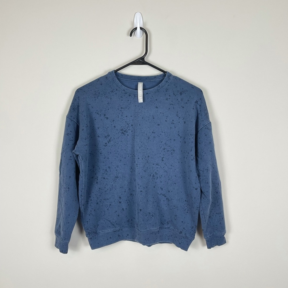 Athleta Navy Speckled Crewneck Sweater